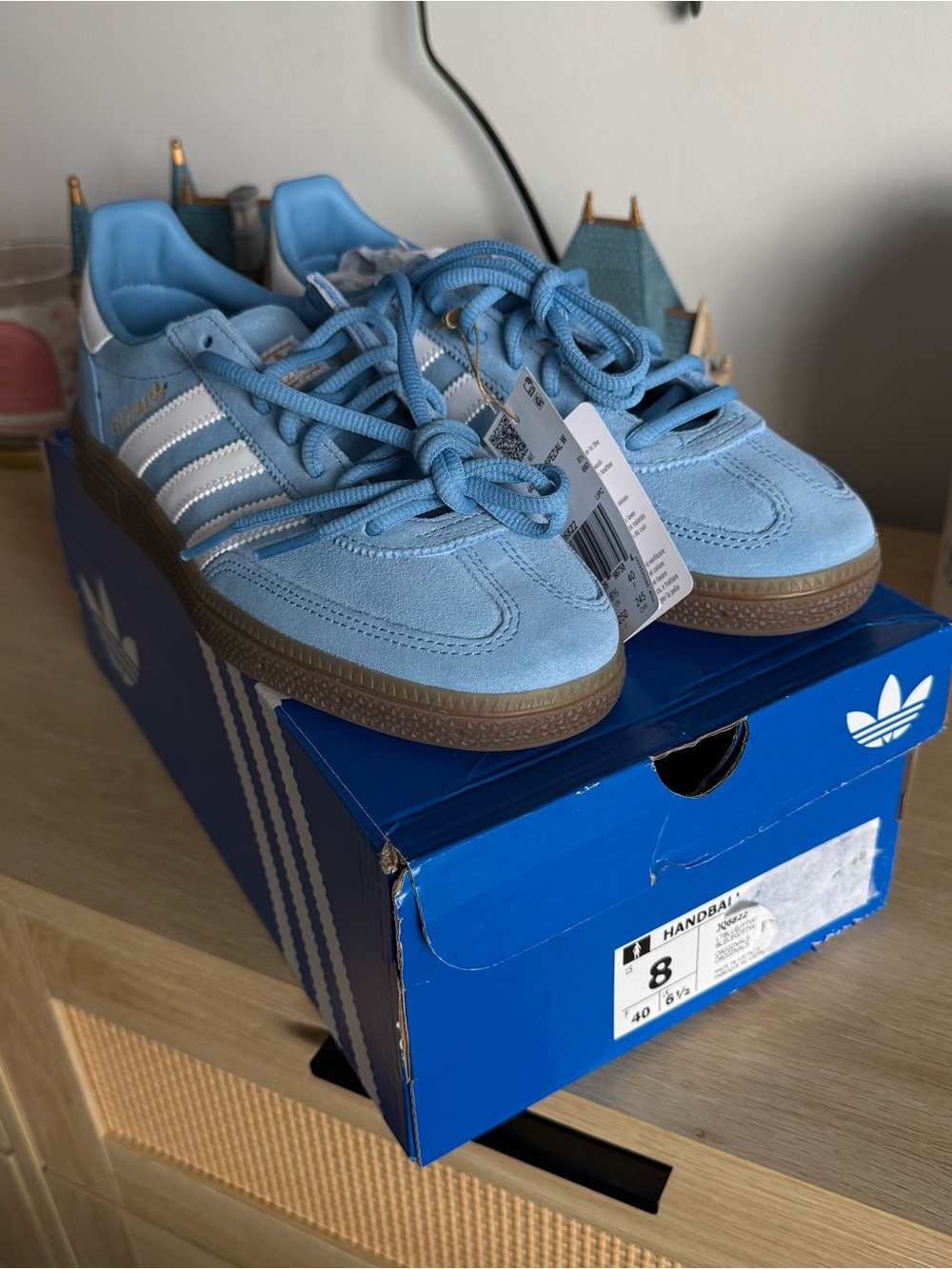 adidas light blue cloud white handball spezial shoes - Picture 3 of 5